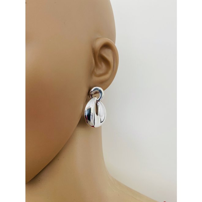 Zilveren design electroform oorstekers