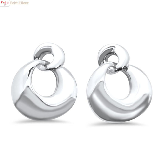 Zilveren design electroform oorstekers