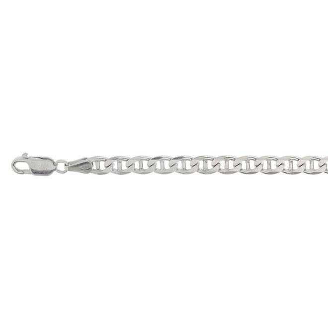 Zilveren 6.3 mm mariner schakel heren ketting 50 cm