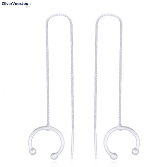 Zilveren threader earcuff