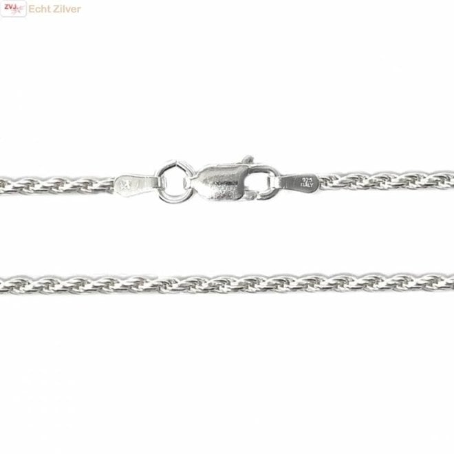 Zilveren rope ketting 50 cm 2 mm