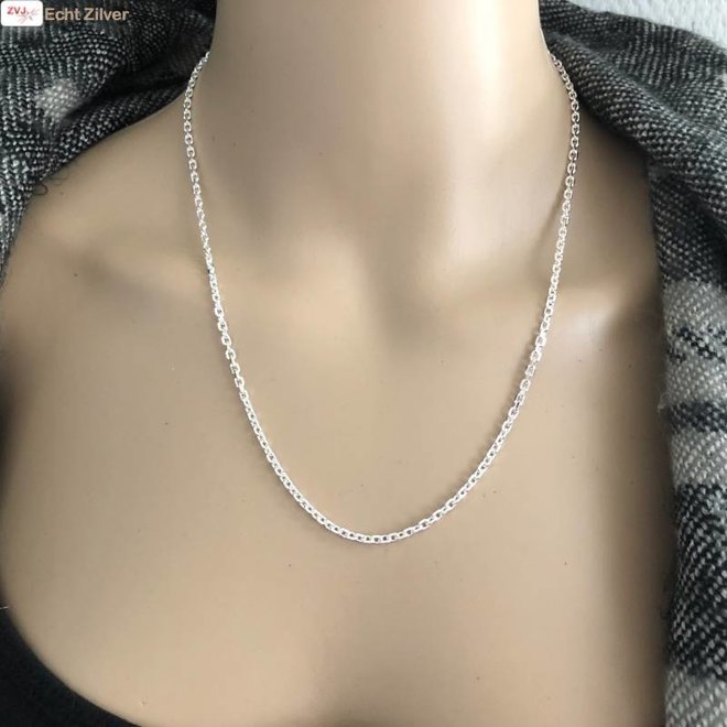 Zilveren anker ketting 45 cm en 2.7 mm breed