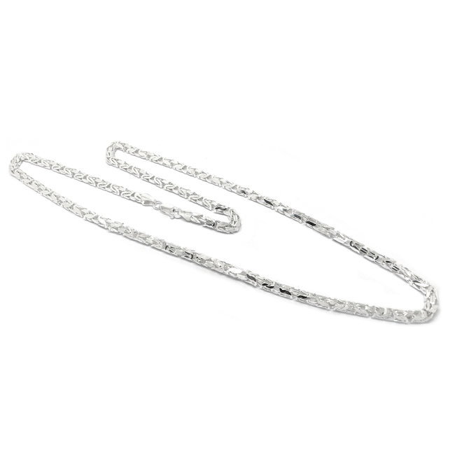 Zilveren ketting koningsschakel 60 cm 3.6 mm breed