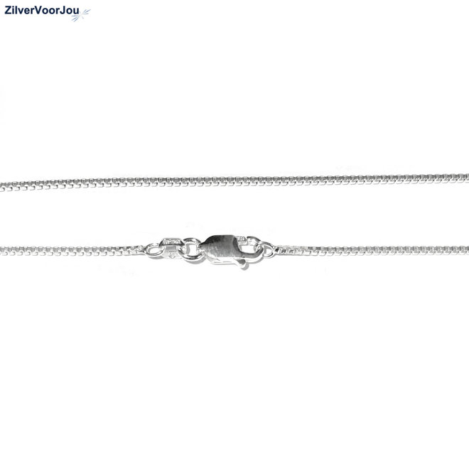 Zilveren box ketting 45 cm 1.1 mm breed
