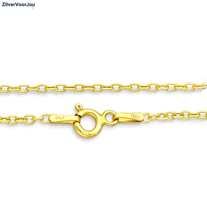 Gold plated kabel ketting 1.8 mm