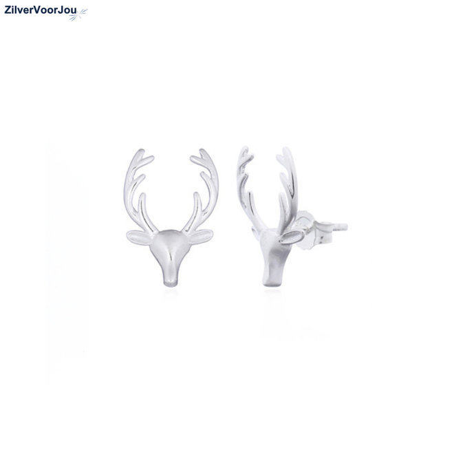 Zilveren deer studs