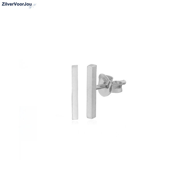 Zilveren Staaf Oorstekers – 925 Zilver