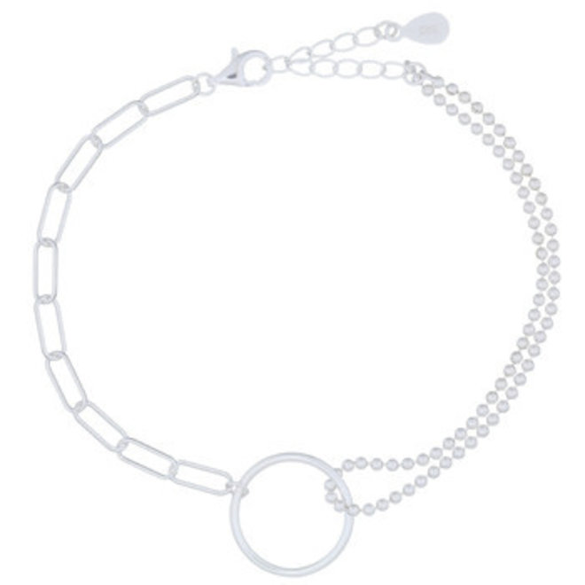 Zilveren design cirkel armband