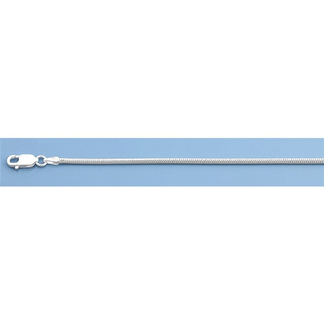 Zilveren slang ketting 45 cm 0.9 mm breed