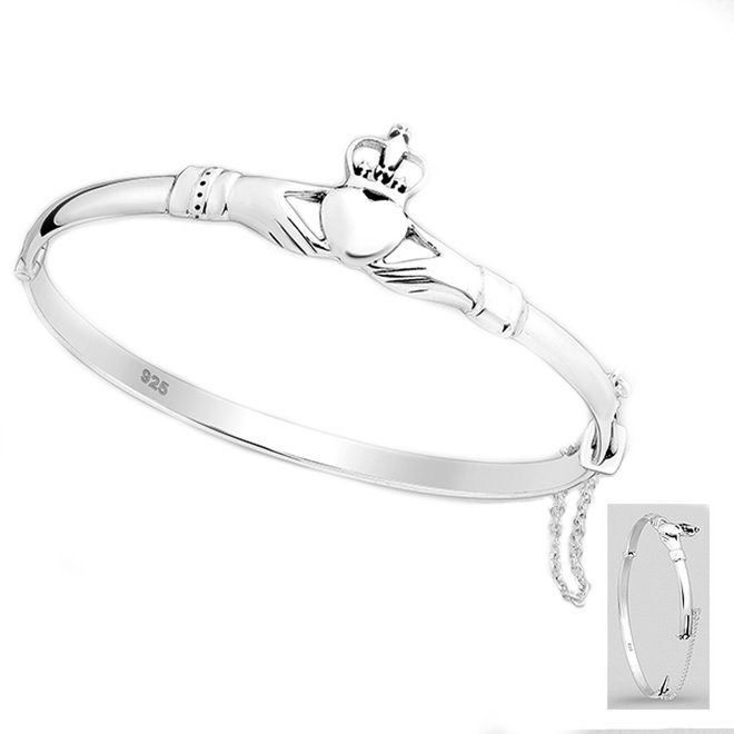 Zilveren Claddagh bangle armband