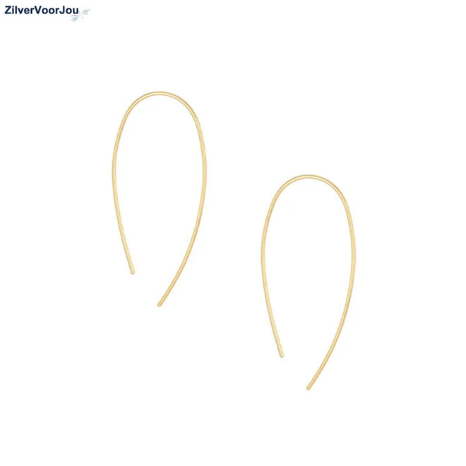 Gold plated simplicity draad oorhangers