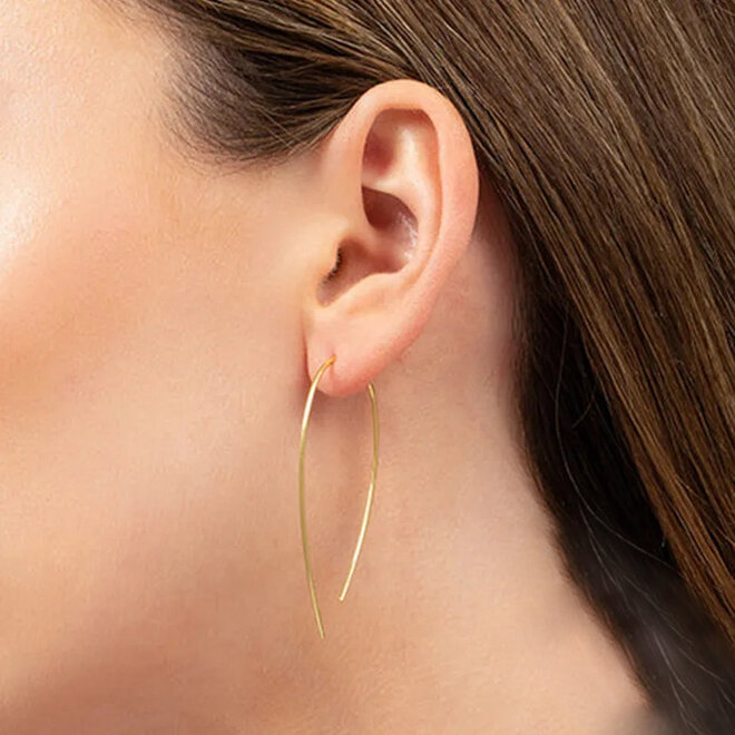 Gold plated simplicity draad oorhangers
