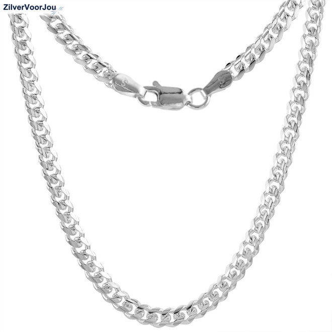 Zilveren ronde gourmet ketting 60 cm 5.5 mm breed