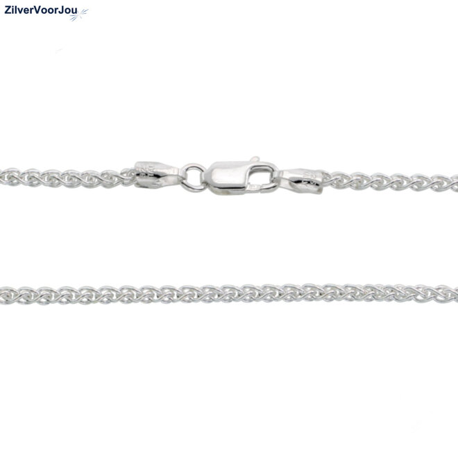 Zilveren spiga ketting 50 cm 2.5 mm