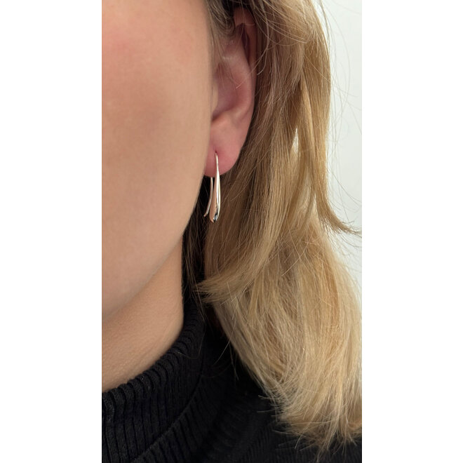 Gold plated 925 zilveren kleine druppel oorhangers