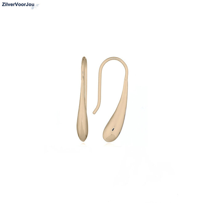 Gold plated 925 zilveren kleine druppel oorhangers
