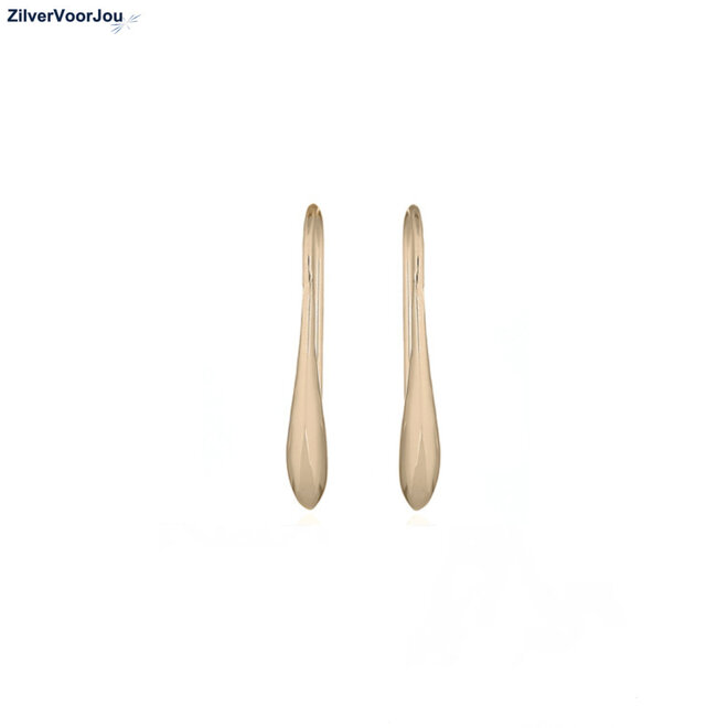 Gold plated 925 zilveren kleine druppel oorhangers