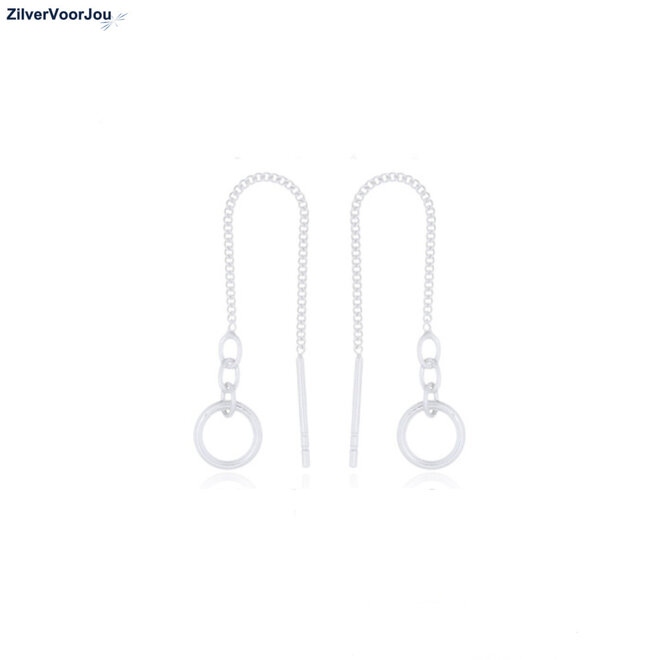 Zilveren circle threaders