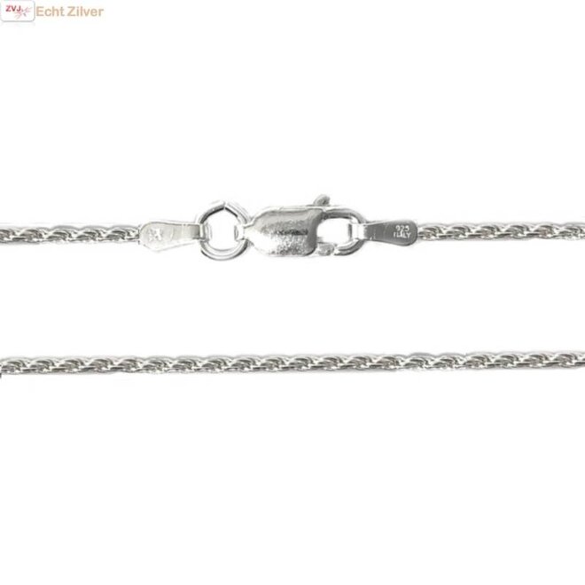 Zilveren rope ketting 60 cm 1.4 mm
