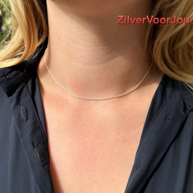 Zilveren rope ketting 40 cm 1.2 mm