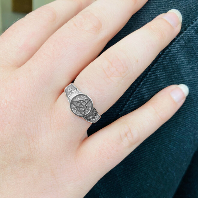 Zilveren keltische tribal ring