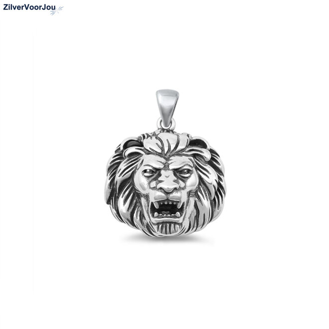 Zilveren leeuw kettinghanger