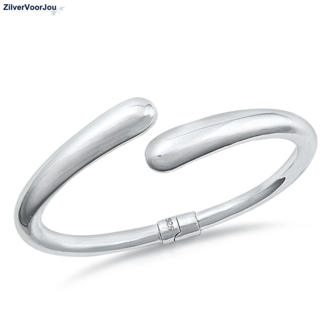 Zilveren druppel armband
