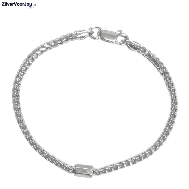 Zilveren franco italian schakelarmband