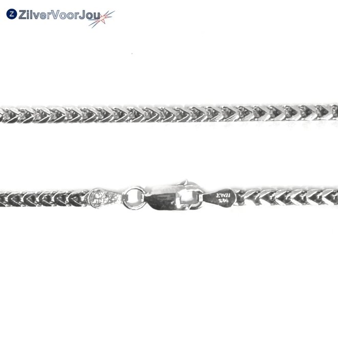 Zilveren franco ketting 45 cm 2.5 mm