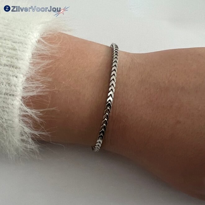 Zilveren franco armband