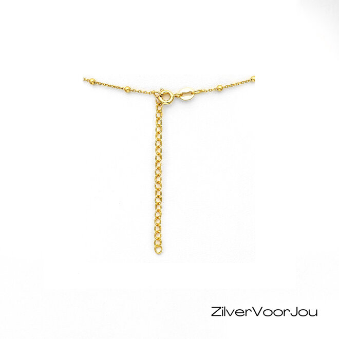 Gold plated 925 zilveren bolletjes ketting choker