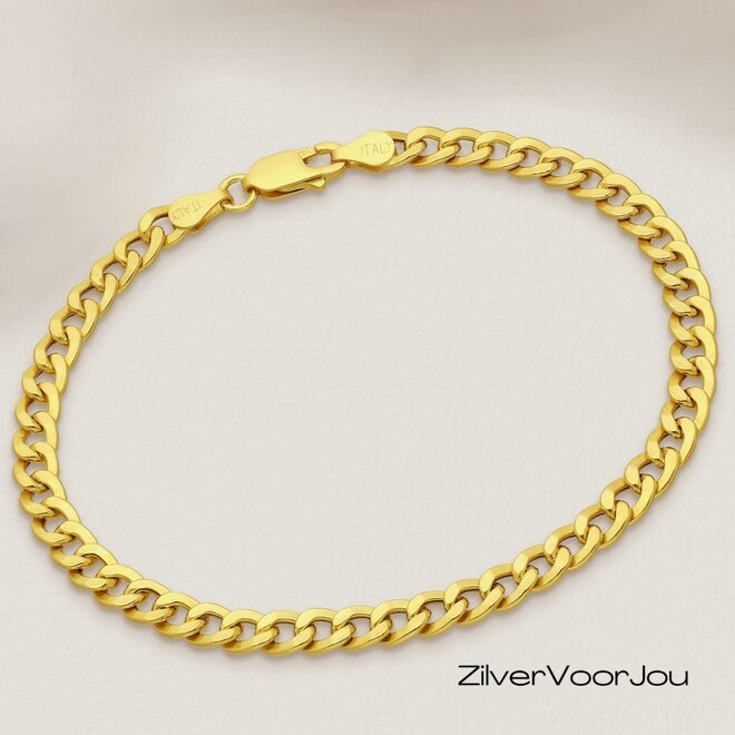 Gold plated gourmet armband 3 mm