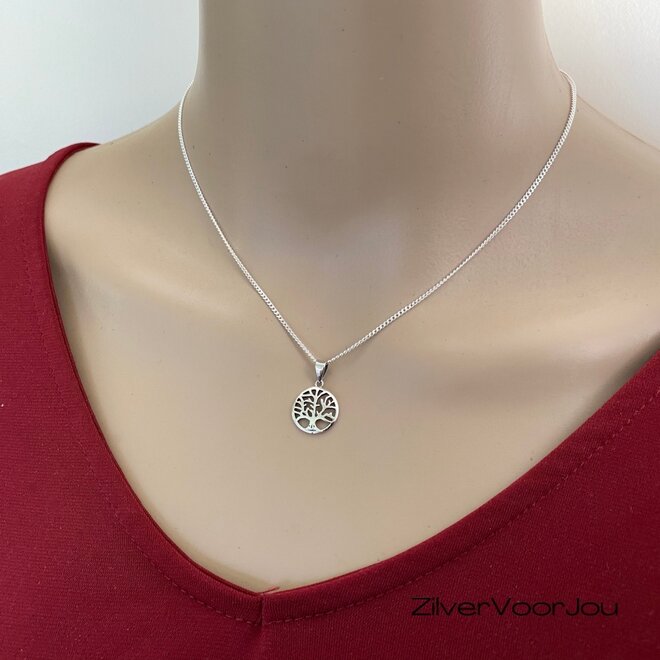 Zilveren kleine tree of life hanger