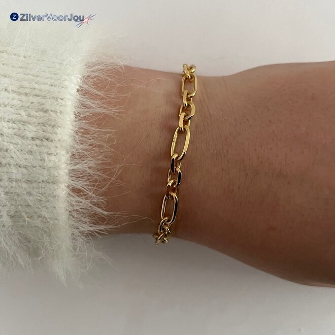Gold plated zilveren Italian delight armband
