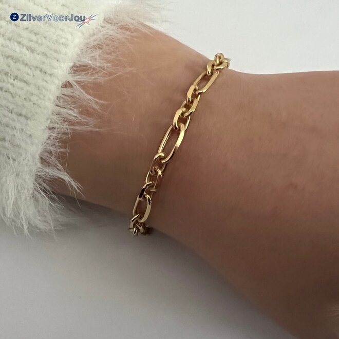 Gold plated zilveren Italian delight armband