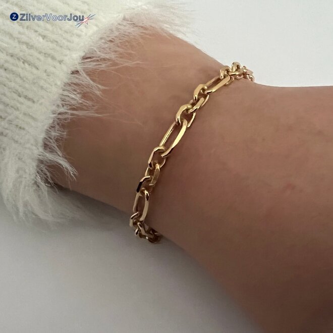 Gold plated zilveren Italian delight armband