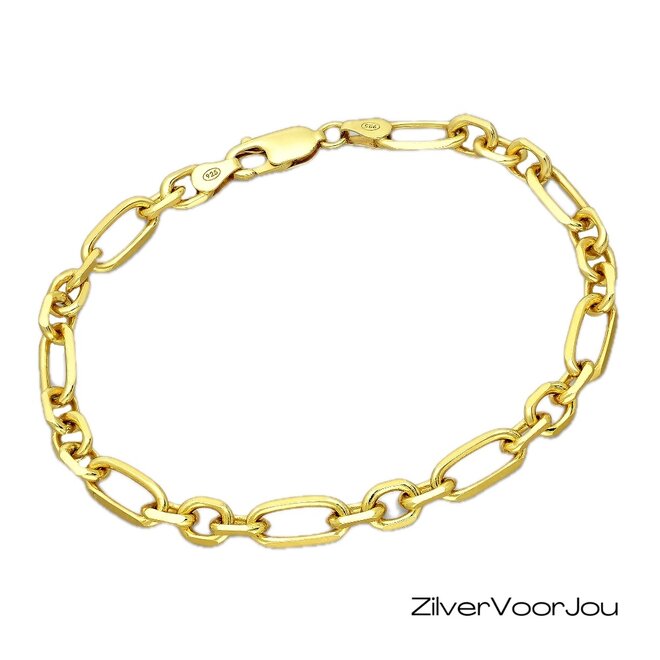 Gold plated zilveren Italian delight armband