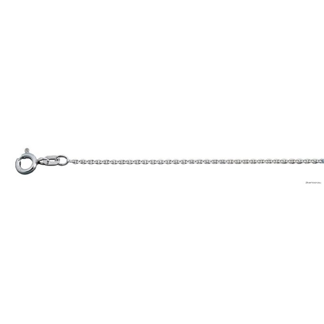 Zilveren ovale kabelketting 55 cm 1.4 mm breed