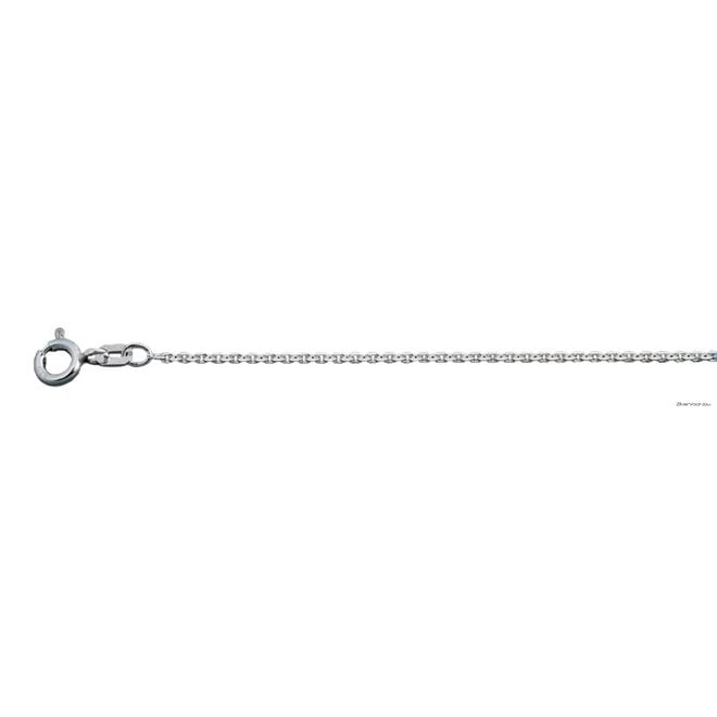 Zilveren ovale kabelketting 45 cm 1.4 mm breed