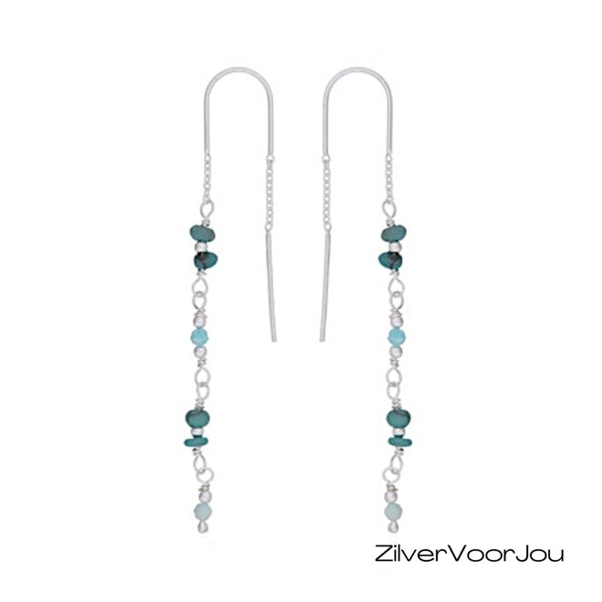 Zilveren gemstone threader