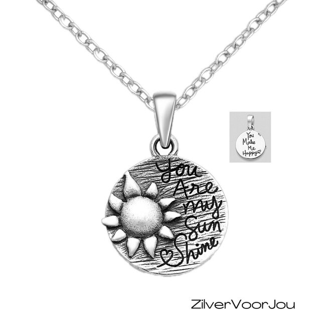 925 Zilveren Hanger – You Are My Sunshine