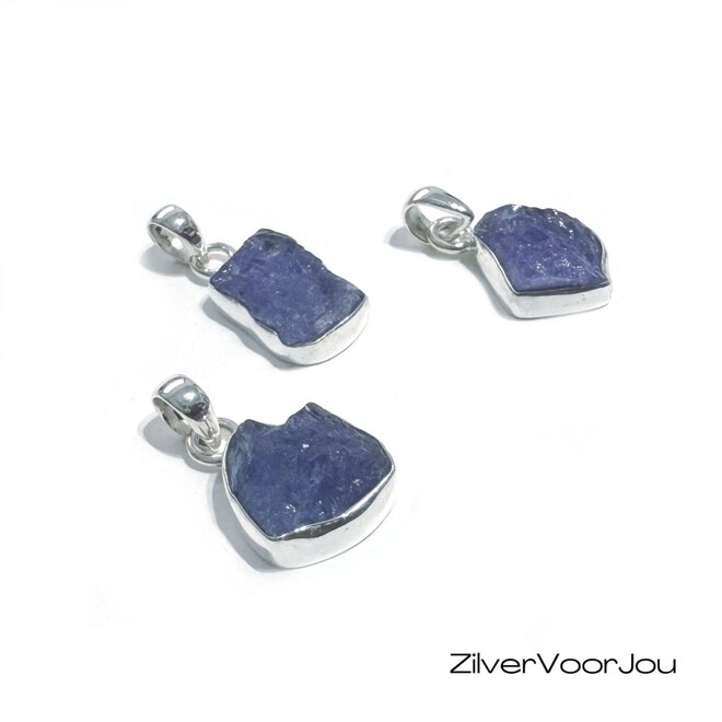 925 Zilveren tanzaniet edelsteen kettinghangers