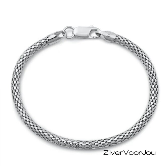 Zilveren Italian mesh armband