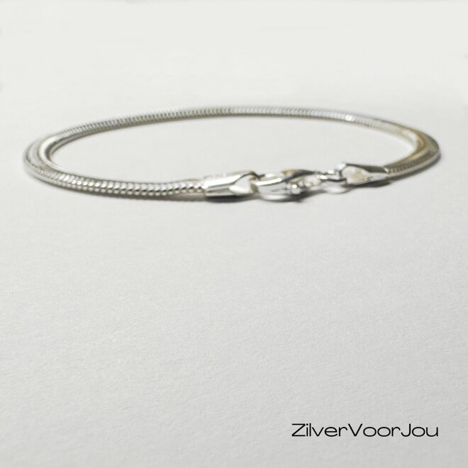 Zilveren vissengraat schakelarmband 925 Italy