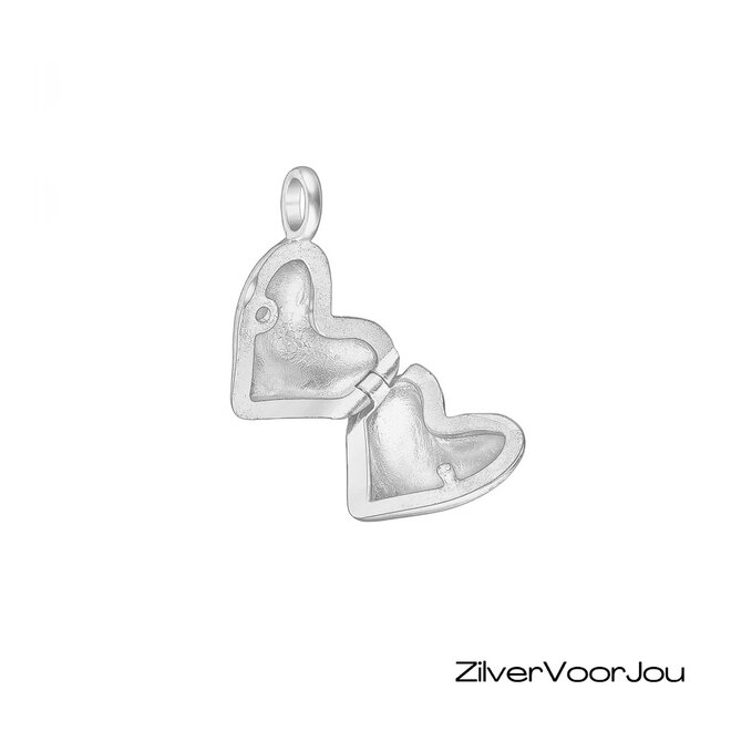 925 Zilveren hart medaillon