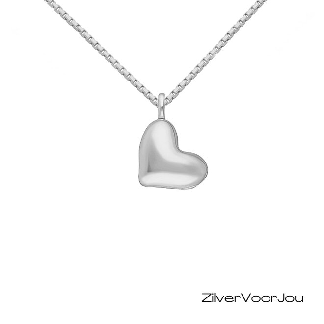 925 Zilveren hart medaillon