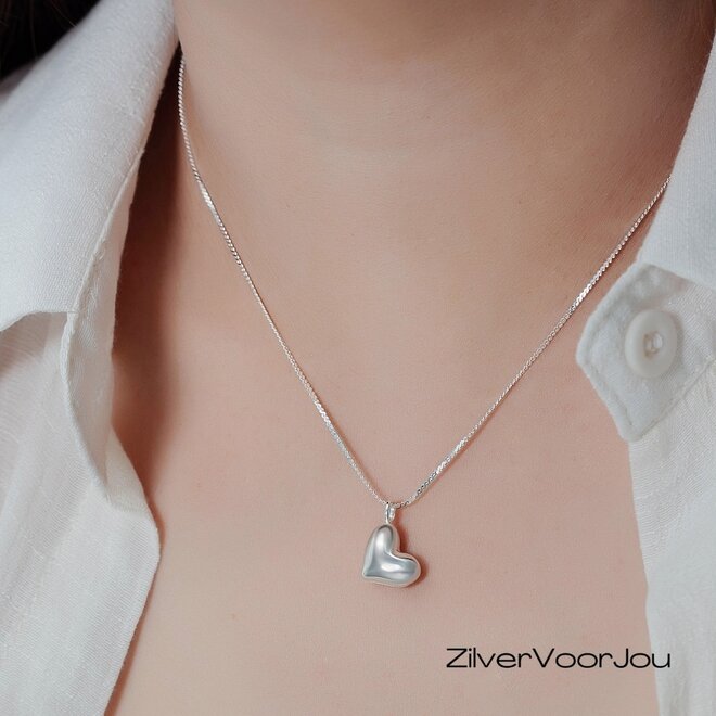 925 Zilveren hart medaillon