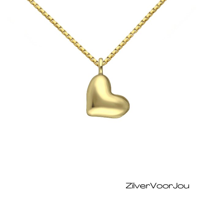 925 Zilveren Gold Plated Hart Medaillon Hanger