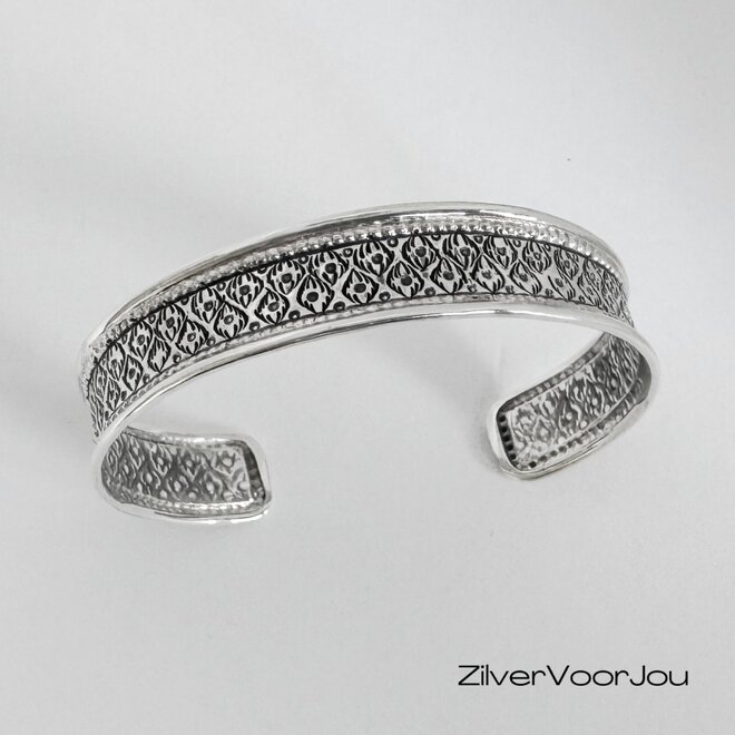 925 zilveren designer bloem armband 14 mm