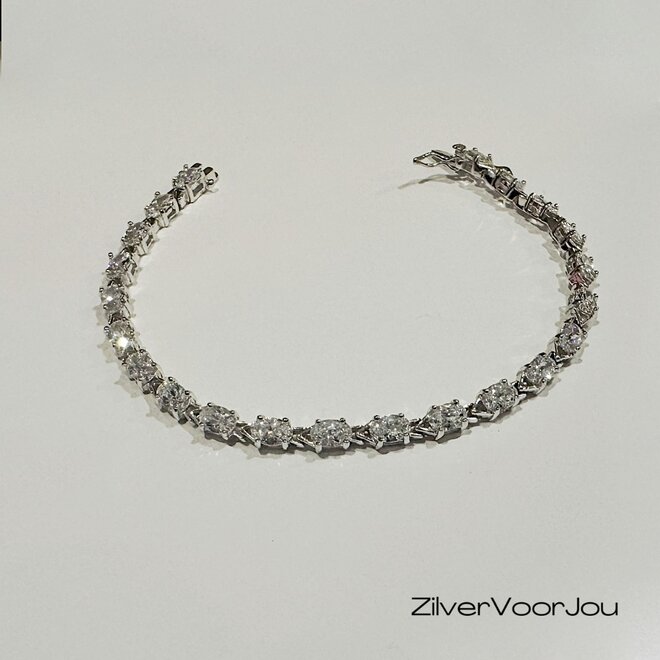 925 zilveren tennisarmband met schitterende zirkonia elegante klassieker voor elke dag